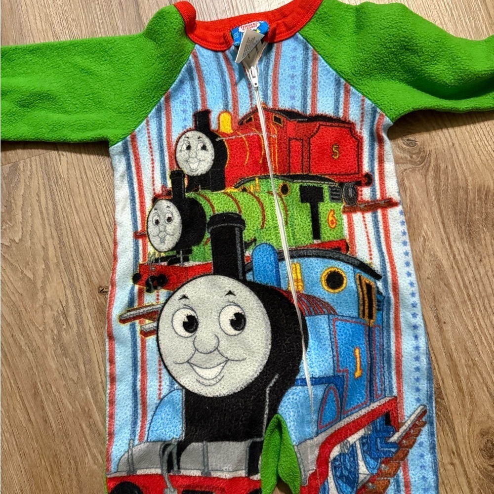 Vintage Thomas & Friends Colorful Kids Footie - Picture 2 of 3